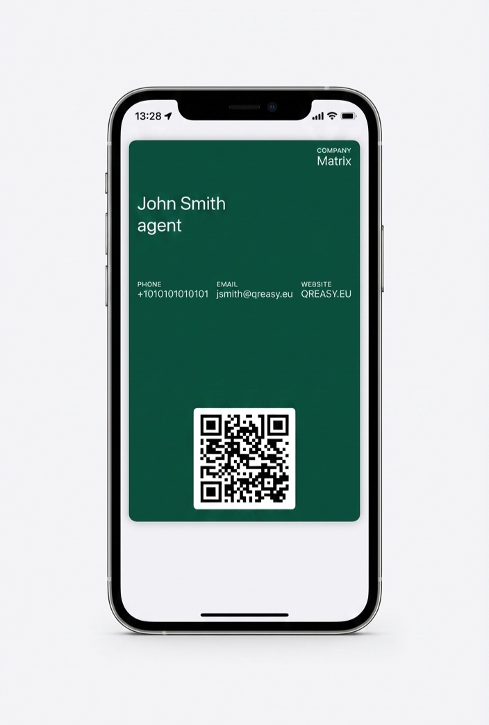 Apple Wallet Business Card with QR Code